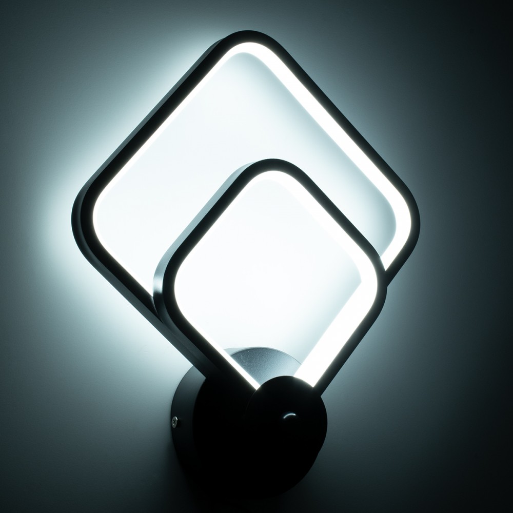 GloboStar® ANNA 61085 Φωτιστικό Τοίχου - Απλίκα Design LED CCT 15W 1800lm 300° AC 220-240V - Εναλλαγή Φωτισμού μέσω Διακόπτη On/Off All In One Ψυχρό 6000k+Φυσικό 4500k+Θερμό 2700k Μ25 x Π8 x Υ30cm - Μαύρο