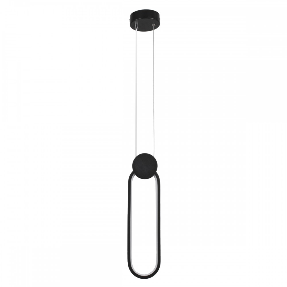 GloboStar® ILDI 61088 Κρεμαστό Φωτιστικό Οροφής Design LED CCT 12W 1440lm 300° AC 220-240V - Εναλλαγή Φωτισμού μέσω Διακόπτη On/Off All In One Ψυχρό 6000k+Φυσικό 4500k+Θερμό 2700k Μ10 x Π2.3 x Υ38cm - Μαύρο