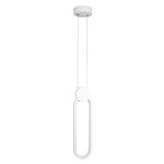 GloboStar® ILDI 61089 Κρεμαστό Φωτιστικό Οροφής Design LED CCT 12W 1440lm 300° AC 220-240V - Εναλλαγή Φωτισμού μέσω Διακόπτη On/Off All In One Ψυχρό 6000k+Φυσικό 4500k+Θερμό 2700k Μ10 x Π2.3 x Υ38cm - Λευκό
