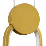 GloboStar® ILDI 61090 Κρεμαστό Φωτιστικό Οροφής Design LED CCT 12W 1440lm 300° AC 220-240V - Εναλλαγή Φωτισμού μέσω Διακόπτη On/Off All In One Ψυχρό 6000k+Φυσικό 4500k+Θερμό 2700k Μ10 x Π2.3 x Υ38cm - Χρυσό Βούρτσας