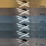 GloboStar® DRACO 61093 Φωτιστικό Οροφής Γραμμικό Linear Design LED CCT 45W 5535lm 120° AC 220-240V - Εναλλαγή Φωτισμού μέσω Τηλεχειριστηρίου All In One Ψυχρό 6000k+Φυσικό 4500k+Θερμό 2700k Dimmable Φ50 x Υ11cm - Μαύρο - 3 Years Warranty