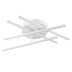 GloboStar® DRACO 61096 Φωτιστικό Οροφής Γραμμικό Linear Design LED CCT 60W 7380lm 120° AC 220-240V - Εναλλαγή Φωτισμού μέσω Τηλεχειριστηρίου All In One Ψυχρό 6000k+Φυσικό 4500k+Θερμό 2700k Dimmable Φ60 x Υ11cm - Λευκό - 3 Years Warranty