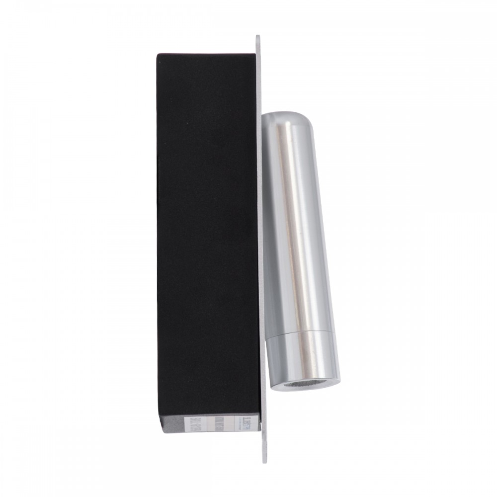 GloboStar® MANHATTAN 61099 Μοντέρνο Χωνευτό Φωτιστικό Τοίχου - Απλίκα Ξενοδοχείου Bed Side LED 3W 405lm 36° AC 220-240V - Reading Light - Μ7 x Π7 x Υ17cm - Φυσικό Λευκό 4500K - Νίκελ Βούρτσας