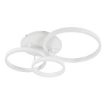 GloboStar® VENOM 61124 Φωτιστικό Οροφής Δαχτυλίδι-Κύκλος LED CCT 100W 12100lm 360° AC 220-240V - Εναλλαγή Φωτισμού μέσω Τηλεχειριστηρίου All In One Ψυχρό 6000k+Φυσικό 4500k+Θερμό 2700k Dimmable Φ25+30+40cm+BackLight - Λευκό - 3 Years Warranty