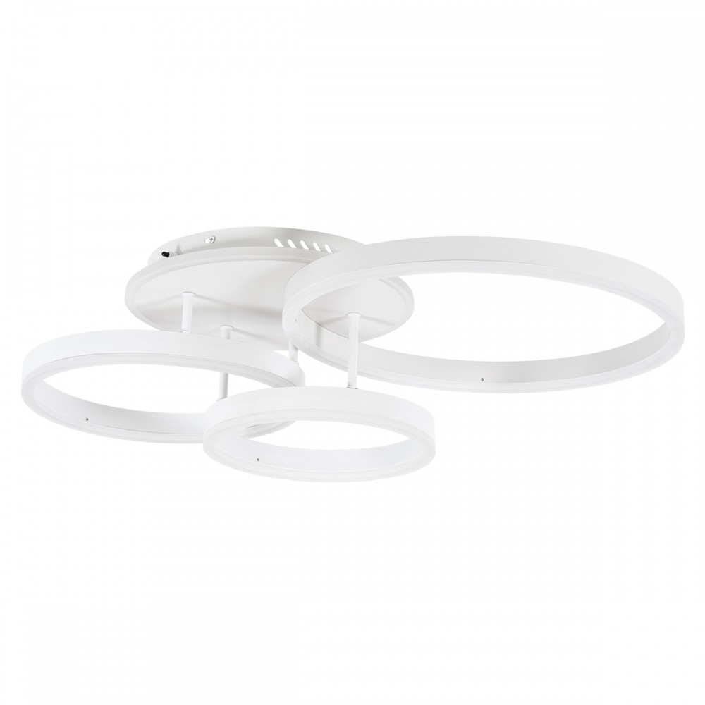 GloboStar® VENOM 61124 Φωτιστικό Οροφής Δαχτυλίδι-Κύκλος LED CCT 100W 12100lm 360° AC 220-240V - Εναλλαγή Φωτισμού μέσω Τηλεχειριστηρίου All In One Ψυχρό 6000k+Φυσικό 4500k+Θερμό 2700k Dimmable Φ25+30+40cm+BackLight - Λευκό - 3 Years Warranty