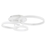 GloboStar® VENOM 61124 Φωτιστικό Οροφής Δαχτυλίδι-Κύκλος LED CCT 100W 12100lm 360° AC 220-240V - Εναλλαγή Φωτισμού μέσω Τηλεχειριστηρίου All In One Ψυχρό 6000k+Φυσικό 4500k+Θερμό 2700k Dimmable Φ25+30+40cm+BackLight - Λευκό - 3 Years Warranty