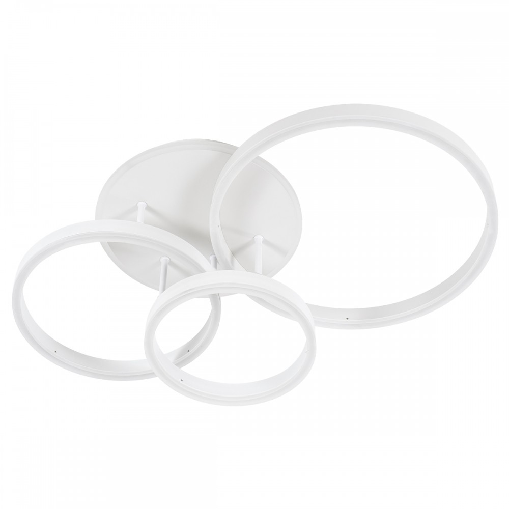 GloboStar® VENOM 61124 Φωτιστικό Οροφής Δαχτυλίδι-Κύκλος LED CCT 100W 12100lm 360° AC 220-240V - Εναλλαγή Φωτισμού μέσω Τηλεχειριστηρίου All In One Ψυχρό 6000k+Φυσικό 4500k+Θερμό 2700k Dimmable Φ25+30+40cm+BackLight - Λευκό - 3 Years Warranty