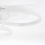 GloboStar® VENOM 61124 Φωτιστικό Οροφής Δαχτυλίδι-Κύκλος LED CCT 100W 12100lm 360° AC 220-240V - Εναλλαγή Φωτισμού μέσω Τηλεχειριστηρίου All In One Ψυχρό 6000k+Φυσικό 4500k+Θερμό 2700k Dimmable Φ25+30+40cm+BackLight - Λευκό - 3 Years Warranty