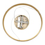 GloboStar® DIAMOND 61131 Κρεμαστό Φωτιστικό Δαχτυλίδι-Κύκλος LED CCT 45W 5230lm 360° AC 220-240V - Εναλλαγή Φωτισμού μέσω Τηλεχειριστηρίου All In One Ψυχρό 6000k+Φυσικό 4500k+Θερμό 2700k Dimmable Φ60cm - Χρυσό Βούρτσας - 3 Years Warranty