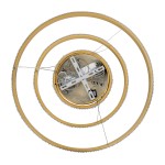 GloboStar® DIAMOND TRIO 61137-DECO Κρεμαστό Φωτιστικό Δαχτυλίδι-Κύκλος LED CCT 100W 12123lm 360° AC 220-240V - Εναλλαγή Φωτισμού μέσω Τηλεχειριστηρίου All In One Ψυχρό 6000k+Φυσικό 4500k+Θερμό 2700k Dimmable Φ25+40+60cm - Χρυσό Βούρτσας - 3 Years Warranty