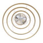 GloboStar® DIAMOND TRIO 61139-DECO Κρεμαστό Φωτιστικό Δαχτυλίδι-Κύκλος LED CCT 120W 14723lm 360° AC 220-240V - Εναλλαγή Φωτισμού μέσω Τηλεχειριστηρίου All In One Ψυχρό 6000k+Φυσικό 4500k+Θερμό 2700k Dimmable Φ40+60+80cm - Χρυσό Βούρτσας - 3 Years Warranty