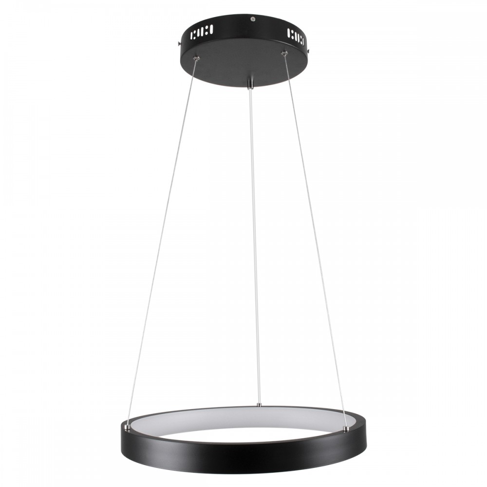GloboStar® NEMESIS 61155 Κρεμαστό Φωτιστικό Δαχτυλίδι-Κύκλος LED CCT 30W 3513lm 360° AC 220-240V - Εναλλαγή Φωτισμού μέσω Τηλεχειριστηρίου All In One Ψυχρό 6000k+Φυσικό 4500k+Θερμό 2700k Dimmable Φ40cm - Μαύρο - 3 Years Warranty