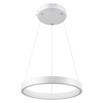 GloboStar® NEMESIS 61156 Κρεμαστό Φωτιστικό Δαχτυλίδι-Κύκλος LED CCT 30W 3513lm 360° AC 220-240V - Εναλλαγή Φωτισμού μέσω Τηλεχειριστηρίου All In One Ψυχρό 6000k+Φυσικό 4500k+Θερμό 2700k Dimmable Φ40cm - Λευκό - 3 Years Warranty