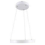 GloboStar® NEMESIS 61156 Κρεμαστό Φωτιστικό Δαχτυλίδι-Κύκλος LED CCT 30W 3513lm 360° AC 220-240V - Εναλλαγή Φωτισμού μέσω Τηλεχειριστηρίου All In One Ψυχρό 6000k+Φυσικό 4500k+Θερμό 2700k Dimmable Φ40cm - Λευκό - 3 Years Warranty