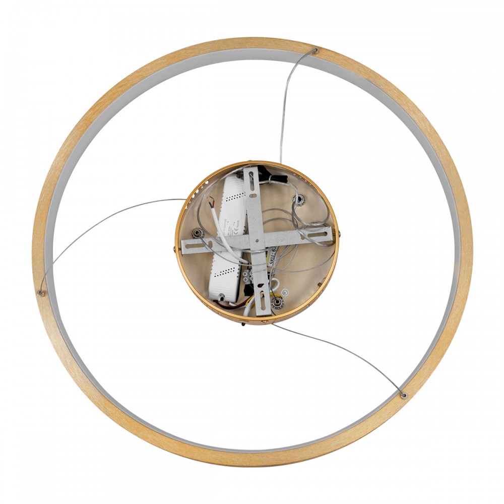 GloboStar® NEMESIS 61160 Κρεμαστό Φωτιστικό Δαχτυλίδι-Κύκλος LED CCT 45W 5230lm 360° AC 220-240V - Εναλλαγή Φωτισμού μέσω Τηλεχειριστηρίου All In One Ψυχρό 6000k+Φυσικό 4500k+Θερμό 2700k Dimmable Φ60cm - Χρυσό Βούρτσας - 3 Years Warranty