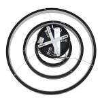 GloboStar® NEMESIS TRIO 61167-DECO Κρεμαστό Φωτιστικό Δαχτυλίδι-Κύκλος LED CCT 100W 12123lm 360° AC 220-240V - Εναλλαγή Φωτισμού μέσω Τηλεχειριστηρίου All In One Ψυχρό 6000k+Φυσικό 4500k+Θερμό 2700k Dimmable Φ25+40+60cm - Μαύρο - 3 Years Warranty