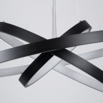 GloboStar® NEMESIS TRIO 61170 Κρεμαστό Φωτιστικό Δαχτυλίδι-Κύκλος LED CCT 120W 14723lm 360° AC 220-240V - Εναλλαγή Φωτισμού μέσω Τηλεχειριστηρίου All In One Ψυχρό 6000k+Φυσικό 4500k+Θερμό 2700k Dimmable Φ40+60+80cm - Μαύρο - 3 Years Warranty