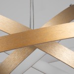 GloboStar® NEMESIS TRIO 61172 Κρεμαστό Φωτιστικό Δαχτυλίδι-Κύκλος LED CCT 120W 14723lm 360° AC 220-240V - Εναλλαγή Φωτισμού μέσω Τηλεχειριστηρίου All In One Ψυχρό 6000k+Φυσικό 4500k+Θερμό 2700k Dimmable Φ40+60+80cm - Χρυσό Βούρτσας - 3 Years Warranty