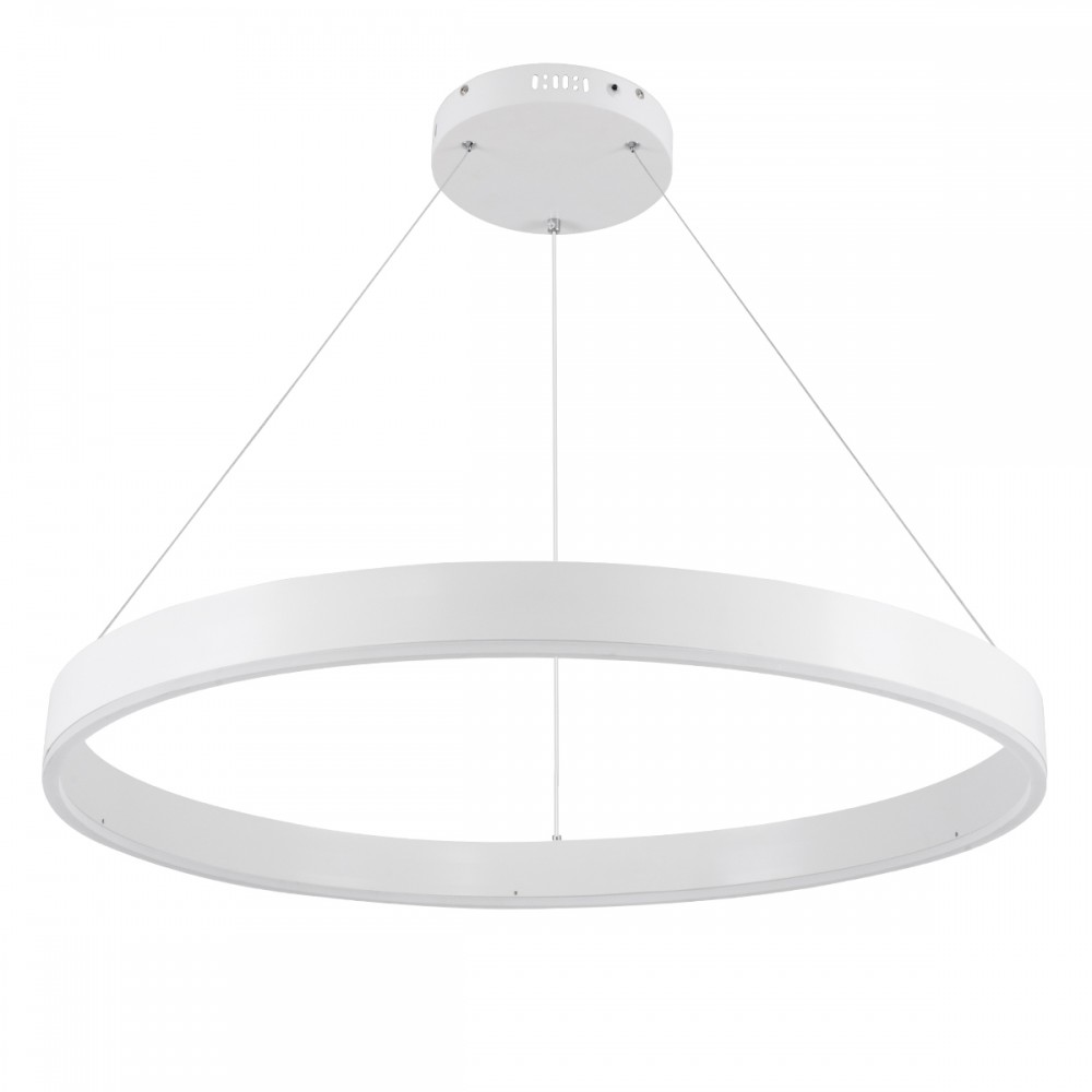 GloboStar® VENOM 61180 Κρεμαστό Φωτιστικό Δαχτυλίδι-Κύκλος LED CCT 67W 7863lm 120° AC 220-240V - Εναλλαγή Φωτισμού μέσω Τηλεχειριστηρίου All In One Ψυχρό 6000K+Φυσικό 4500K+Θερμό 2700K Dimmable Φ80cm - Λευκό - 3 Years Warranty