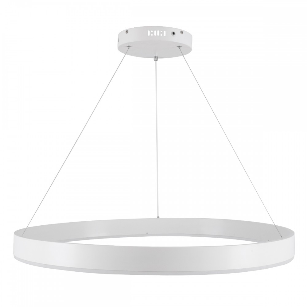 GloboStar® VENOM 61180 Κρεμαστό Φωτιστικό Δαχτυλίδι-Κύκλος LED CCT 67W 7863lm 120° AC 220-240V - Εναλλαγή Φωτισμού μέσω Τηλεχειριστηρίου All In One Ψυχρό 6000K+Φυσικό 4500K+Θερμό 2700K Dimmable Φ80cm - Λευκό - 3 Years Warranty