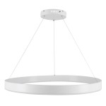 GloboStar® VENOM 61180 Κρεμαστό Φωτιστικό Δαχτυλίδι-Κύκλος LED CCT 67W 7863lm 120° AC 220-240V - Εναλλαγή Φωτισμού μέσω Τηλεχειριστηρίου All In One Ψυχρό 6000K+Φυσικό 4500K+Θερμό 2700K Dimmable Φ80cm - Λευκό - 3 Years Warranty