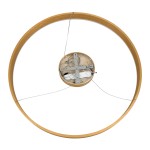 GloboStar® VENOM 61181 Κρεμαστό Φωτιστικό Δαχτυλίδι-Κύκλος LED CCT 67W 7863lm 120° AC 220-240V - Εναλλαγή Φωτισμού μέσω Τηλεχειριστηρίου All In One Ψυχρό 6000K+Φυσικό 4500K+Θερμό 2700K Dimmable Φ80cm - Χρυσό Βούρτσας - 3 Years Warranty