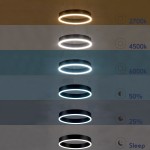 GloboStar® VENOM 61182 Κρεμαστό Φωτιστικό Δαχτυλίδι-Κύκλος LED CCT 75W 8818lm 120° AC 220-240V - Εναλλαγή Φωτισμού μέσω Τηλεχειριστηρίου All In One Ψυχρό 6000K+Φυσικό 4500K+Θερμό 2700K Dimmable Φ100cm - Μαύρο - 3 Years Warranty
