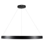 GloboStar® VENOM 61182 Κρεμαστό Φωτιστικό Δαχτυλίδι-Κύκλος LED CCT 75W 8818lm 120° AC 220-240V - Εναλλαγή Φωτισμού μέσω Τηλεχειριστηρίου All In One Ψυχρό 6000K+Φυσικό 4500K+Θερμό 2700K Dimmable Φ100cm - Μαύρο - 3 Years Warranty