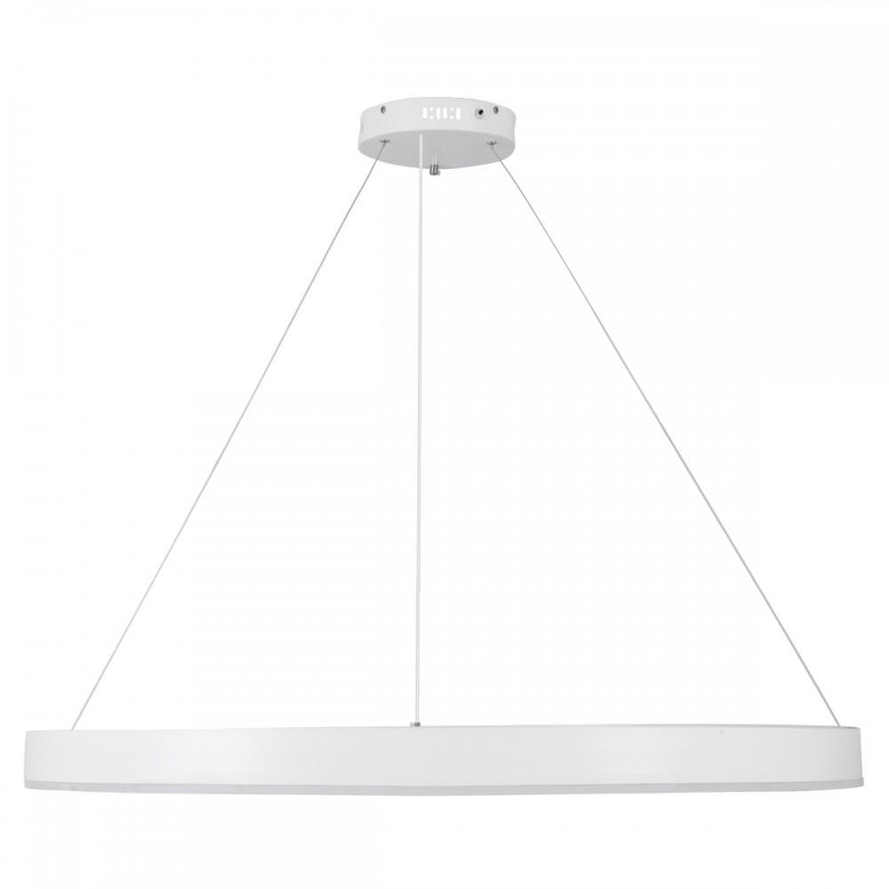 GloboStar® VENOM 61183 Κρεμαστό Φωτιστικό Δαχτυλίδι-Κύκλος LED CCT 75W 8818lm 120° AC 220-240V - Εναλλαγή Φωτισμού μέσω Τηλεχειριστηρίου All In One Ψυχρό 6000K+Φυσικό 4500K+Θερμό 2700K Dimmable Φ100cm - Λευκό - 3 Years Warranty