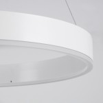 GloboStar® VENOM 61183 Κρεμαστό Φωτιστικό Δαχτυλίδι-Κύκλος LED CCT 75W 8818lm 120° AC 220-240V - Εναλλαγή Φωτισμού μέσω Τηλεχειριστηρίου All In One Ψυχρό 6000K+Φυσικό 4500K+Θερμό 2700K Dimmable Φ100cm - Λευκό - 3 Years Warranty
