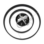 GloboStar® VENOM DUO 61185 Κρεμαστό Φωτιστικό Δαχτυλίδι-Κύκλος LED CCT 75W 8818lm 120° AC 220-240V - Εναλλαγή Φωτισμού μέσω Τηλεχειριστηρίου All In One Ψυχρό 6000K+Φυσικό 4500K+Θερμό 2700K Dimmable Φ40+60cm - Μαύρο - 3 Years Warranty