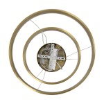 kelvo® VENOM 61187-DECO Μοντέρνο Κρεμαστό Φωτιστικό Οροφής LED 75W 8818lm 120° AC 220-240V IP20 Ρυθμιζόμενο Λευκό CCT με Χειριστήριο από 2700K έως 6000K Dimmable - Lumileds SMD Chip - Χρυσό Βούρτσας - Μ60 x Π60 x Υ40cm - 3 Χρόνια Εγγύηση