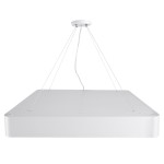 GloboStar® KAMALA 61209-S Πλαφονιέρα Οροφής LED CCT 75W 8625lm 120° AC 220-240V - Εναλλαγή Φωτισμού μέσω Τηλεχειριστηρίου All In One Ψυχρό 6000k+Φυσικό 4500k+Θερμό 2700k Dimmable Μ60 x Π60 x Υ8cm - Λευκό - 3 Years Warranty