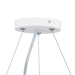 GloboStar® KAMALA 61209-P Κρεμαστή Πλαφονιέρα Οροφής LED CCT 75W 8625lm 120° AC 220-240V - Εναλλαγή Φωτισμού μέσω Τηλεχειριστηρίου All In One Ψυχρό 6000k+Φυσικό 4500k+Θερμό 2700k Dimmable Μ60 x Π60 x Υ8cm - Λευκό - 3 Years Warranty