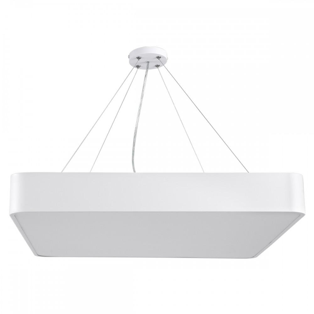 GloboStar® KAMALA 61209-P Κρεμαστή Πλαφονιέρα Οροφής LED CCT 75W 8625lm 120° AC 220-240V - Εναλλαγή Φωτισμού μέσω Τηλεχειριστηρίου All In One Ψυχρό 6000k+Φυσικό 4500k+Θερμό 2700k Dimmable Μ60 x Π60 x Υ8cm - Λευκό - 3 Years Warranty