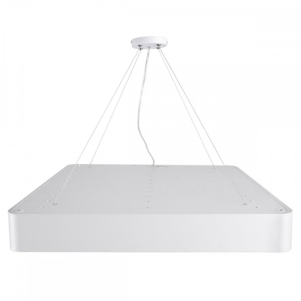 GloboStar® KAMALA 61209-P Κρεμαστή Πλαφονιέρα Οροφής LED CCT 75W 8625lm 120° AC 220-240V - Εναλλαγή Φωτισμού μέσω Τηλεχειριστηρίου All In One Ψυχρό 6000k+Φυσικό 4500k+Θερμό 2700k Dimmable Μ60 x Π60 x Υ8cm - Λευκό - 3 Years Warranty