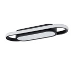 GloboStar® IGOR 61216 Φωτιστικό Οροφής Linear Design LED CCT 24W 2880lm 210° AC 220-240V - Εναλλαγή Φωτισμού μέσω Διακόπτη On/Off All In One Ψυχρό 6000k+Φυσικό 4500k+Θερμό 2700k Μ41 x Π13 x Υ4.5cm - Μαύρο - 3 Years Warranty
