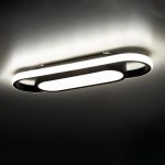 GloboStar® IGOR 61216 Φωτιστικό Οροφής Linear Design LED CCT 24W 2880lm 210° AC 220-240V - Εναλλαγή Φωτισμού μέσω Διακόπτη On/Off All In One Ψυχρό 6000k+Φυσικό 4500k+Θερμό 2700k Μ41 x Π13 x Υ4.5cm - Μαύρο - 3 Years Warranty