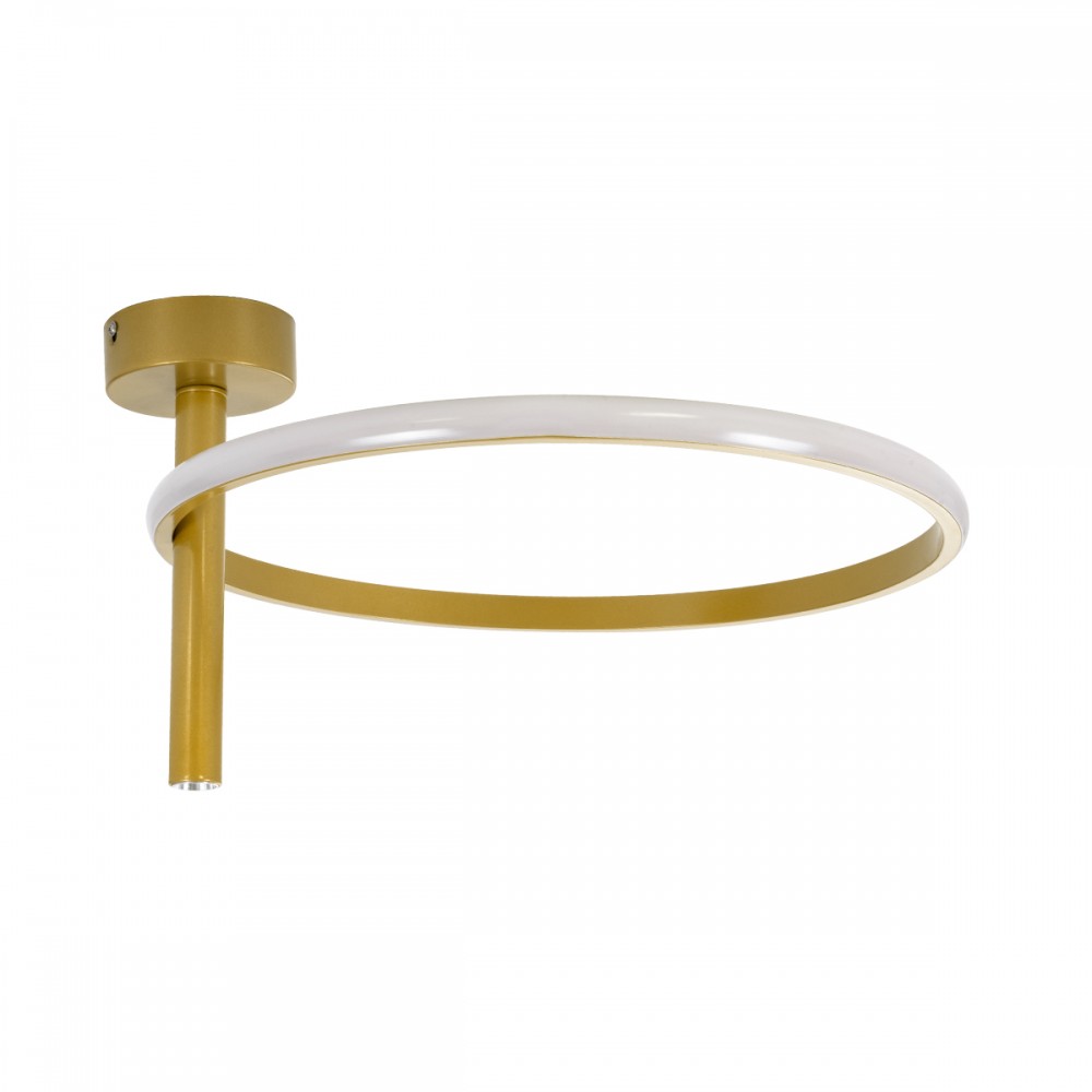 GloboStar® VERONA 61222 Φωτιστικό Οροφής Δαχτυλίδι-Κύκλος LED CCT 24W 2688lm 360° AC 220-240V - Εναλλαγή Φωτισμού μέσω Διακόπτη On/Off All In One Ψυχρό 6000k+Φυσικό 4500k+Θερμό 2700k Φ40 x Υ23cm - Χρυσό - 3 Χρόνια Εγγύηση