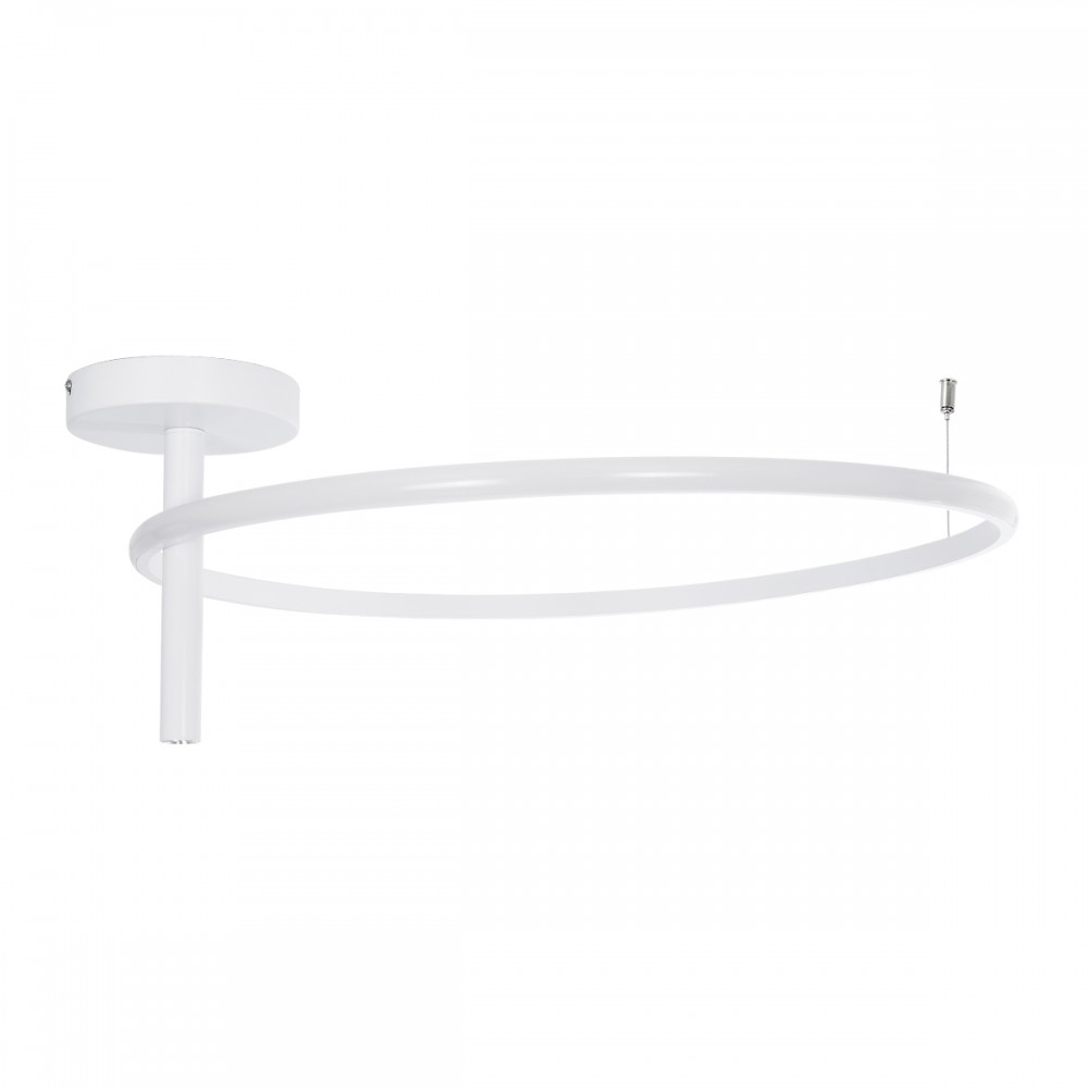 GloboStar® VERONA 61224 Φωτιστικό Οροφής Δαχτυλίδι-Κύκλος LED CCT 36W 4032lm 360° AC 220-240V - Εναλλαγή Φωτισμού μέσω Διακόπτη On/Off All In One Ψυχρό 6000k+Φυσικό 4500k+Θερμό 2700K Φ60 x Υ23cm - Λευκό - 3 Χρόνια Εγγύηση