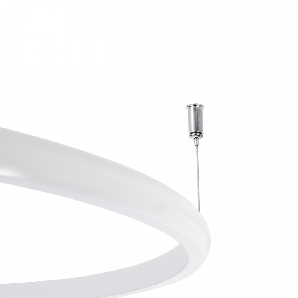 GloboStar® VERONA 61224 Φωτιστικό Οροφής Δαχτυλίδι-Κύκλος LED CCT 36W 4032lm 360° AC 220-240V - Εναλλαγή Φωτισμού μέσω Διακόπτη On/Off All In One Ψυχρό 6000k+Φυσικό 4500k+Θερμό 2700K Φ60 x Υ23cm - Λευκό - 3 Χρόνια Εγγύηση