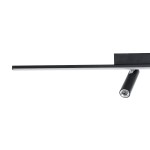 GLOBOSTAR® BARETTI 61226 Φωτιστικό Οροφής Linear Design LED CCT με Κινούμενα Σποτ LED Downlight 24W 2688lm 160° & 45° AC 220-240V IP20  - Εναλλαγή Φωτισμού μέσω Διακόπτη On/Off All In One Ψυχρό 6000k+Φυσικό 4500k+Θερμό 2700k - Μ80 x Π5.5 x Υ5 cm - Μαύ