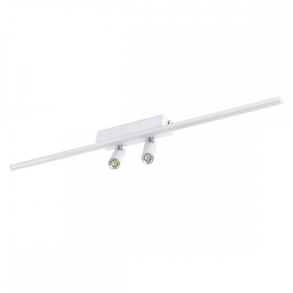 GLOBOSTAR® BARETTI 61227 Φωτιστικό Οροφής Linear Design LED CCT με Κινούμενα Σποτ LED Downlight 24W 2688lm 160° & 45° AC 220-240V IP20  - Εναλλαγή Φωτισμού μέσω Διακόπτη On/Off All In One Ψυχρό 6000k+Φυσικό 4500k+Θερμό 2700k - Μ80 x Π5.5 x Υ5 cm - Λευ