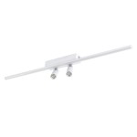 GLOBOSTAR® BARETTI 61227 Φωτιστικό Οροφής Linear Design LED CCT με Κινούμενα Σποτ LED Downlight 24W 2688lm 160° & 45° AC 220-240V IP20  - Εναλλαγή Φωτισμού μέσω Διακόπτη On/Off All In One Ψυχρό 6000k+Φυσικό 4500k+Θερμό 2700k - Μ80 x Π5.5 x Υ5 cm - Λευ