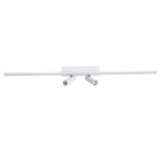 GLOBOSTAR® BARETTI 61227 Φωτιστικό Οροφής Linear Design LED CCT με Κινούμενα Σποτ LED Downlight 24W 2688lm 160° & 45° AC 220-240V IP20  - Εναλλαγή Φωτισμού μέσω Διακόπτη On/Off All In One Ψυχρό 6000k+Φυσικό 4500k+Θερμό 2700k - Μ80 x Π5.5 x Υ5 cm - Λευ