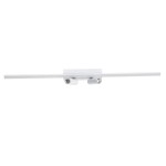 GLOBOSTAR® BARETTI 61227 Φωτιστικό Οροφής Linear Design LED CCT με Κινούμενα Σποτ LED Downlight 24W 2688lm 160° & 45° AC 220-240V IP20  - Εναλλαγή Φωτισμού μέσω Διακόπτη On/Off All In One Ψυχρό 6000k+Φυσικό 4500k+Θερμό 2700k - Μ80 x Π5.5 x Υ5 cm - Λευ