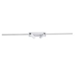 GLOBOSTAR® BARETTI 61227 Φωτιστικό Οροφής Linear Design LED CCT με Κινούμενα Σποτ LED Downlight 24W 2688lm 160° & 45° AC 220-240V IP20  - Εναλλαγή Φωτισμού μέσω Διακόπτη On/Off All In One Ψυχρό 6000k+Φυσικό 4500k+Θερμό 2700k - Μ80 x Π5.5 x Υ5 cm - Λευ