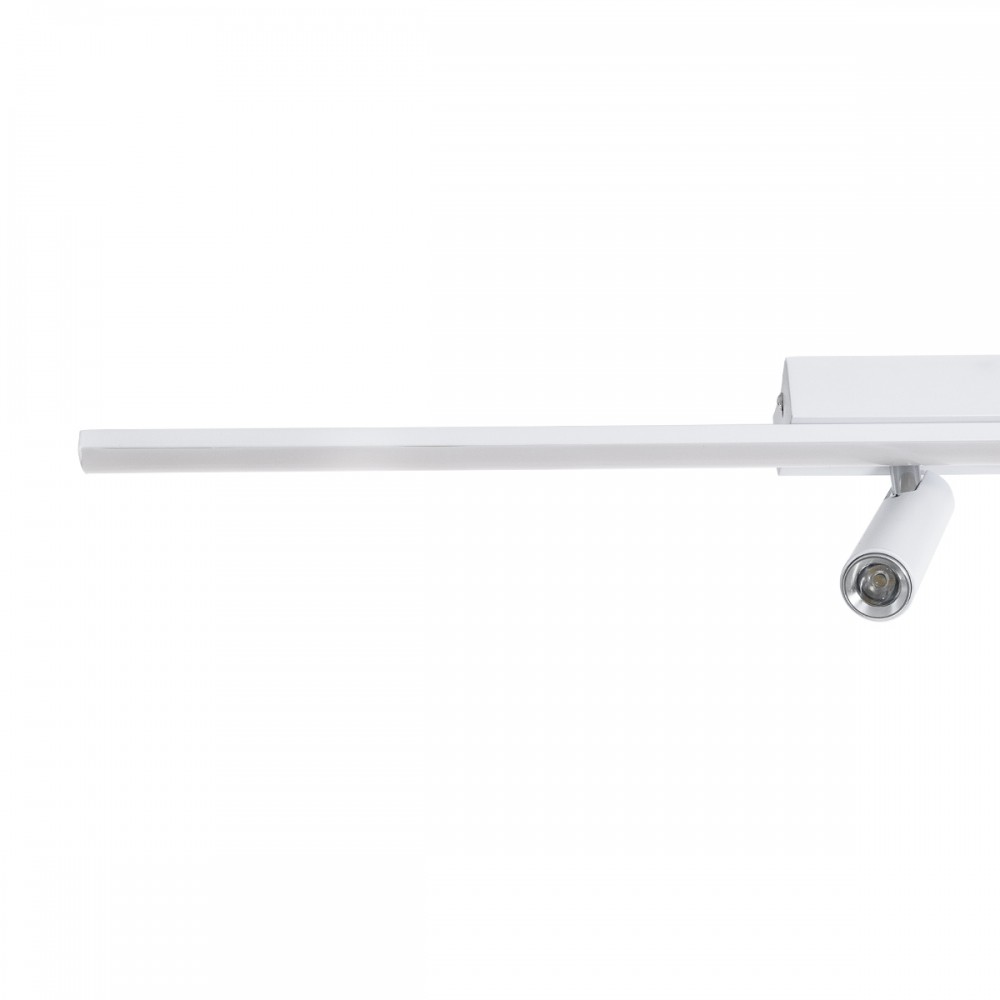 GLOBOSTAR® BARETTI 61227 Φωτιστικό Οροφής Linear Design LED CCT με Κινούμενα Σποτ LED Downlight 24W 2688lm 160° & 45° AC 220-240V IP20  - Εναλλαγή Φωτισμού μέσω Διακόπτη On/Off All In One Ψυχρό 6000k+Φυσικό 4500k+Θερμό 2700k - Μ80 x Π5.5 x Υ5 cm - Λευ