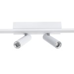 GLOBOSTAR® BARETTI 61227 Φωτιστικό Οροφής Linear Design LED CCT με Κινούμενα Σποτ LED Downlight 24W 2688lm 160° & 45° AC 220-240V IP20  - Εναλλαγή Φωτισμού μέσω Διακόπτη On/Off All In One Ψυχρό 6000k+Φυσικό 4500k+Θερμό 2700k - Μ80 x Π5.5 x Υ5 cm - Λευ