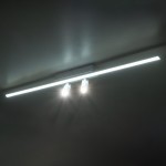 GLOBOSTAR® BARETTI 61227 Φωτιστικό Οροφής Linear Design LED CCT με Κινούμενα Σποτ LED Downlight 24W 2688lm 160° & 45° AC 220-240V IP20  - Εναλλαγή Φωτισμού μέσω Διακόπτη On/Off All In One Ψυχρό 6000k+Φυσικό 4500k+Θερμό 2700k - Μ80 x Π5.5 x Υ5 cm - Λευ